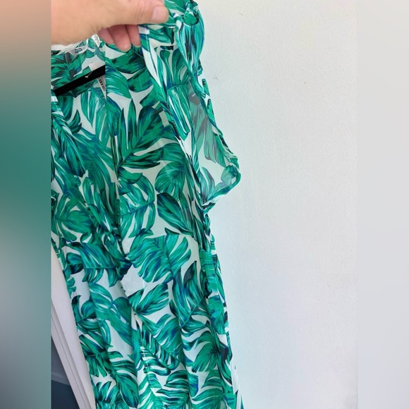 La Vie En Rose Green Chiffon Tunic - Picture 6 of 9